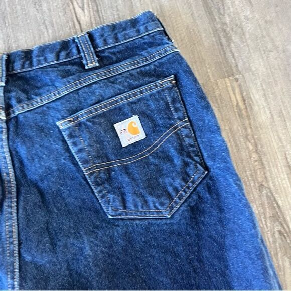 Carhartt Men's 38 x 30 Dark Wash Denim Jeans. - Picture 4 of 8